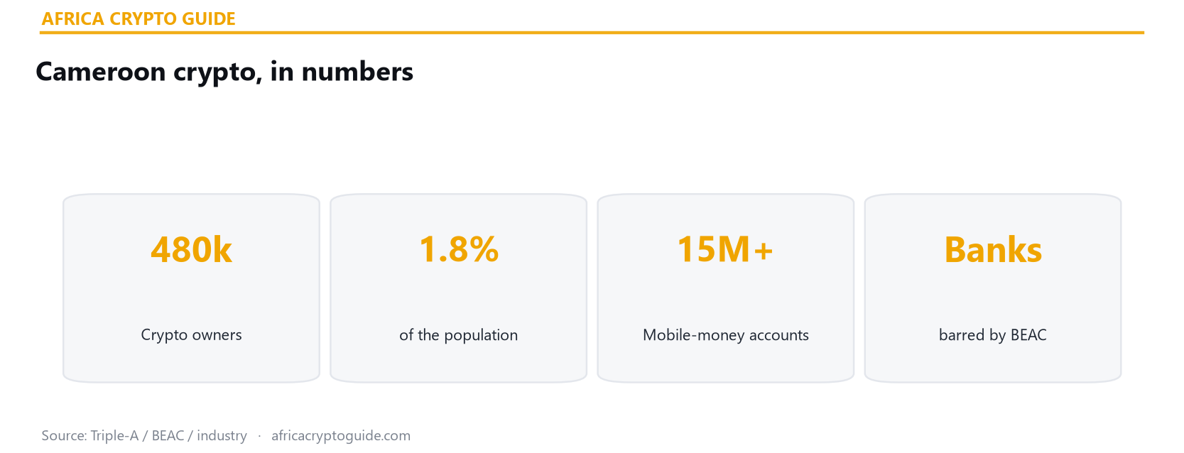 Statistiques crypto Cameroun 2026